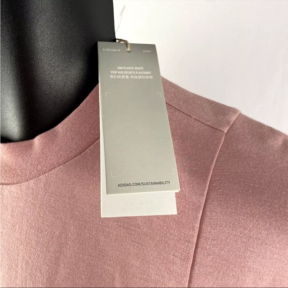 New Mens Adidas Internal Tee T-Shirt Sz XS Mauve HB6598 NWT - Picture 3 of 9